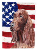 Irish Setter with American Flag Garden Flag Mailbox Decorative Yard Banner Outside Patio Artwork for Flower Beds, Garden Size, Multicolor
