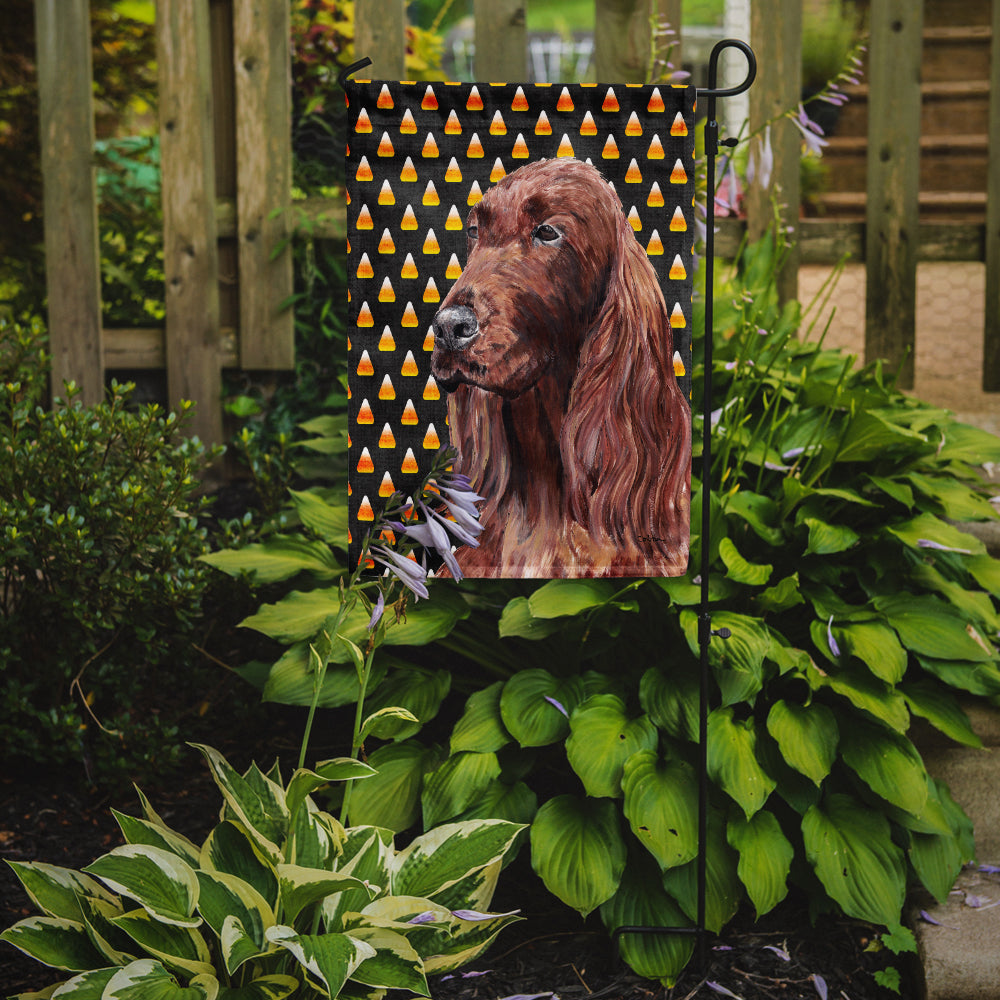 Irish Setter Candy Corn Halloween Garden Flag Mailbox Decorative Yard Banner Outside Patio Artwork for Flower Beds, Garden Size, Multicolor