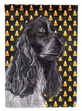 Black Cocker Spaniel  Candy Corn Halloween Garden Flag Mailbox Decorative Yard Banner Outside Patio Artwork for Flower Beds, Garden Size, Multicolor