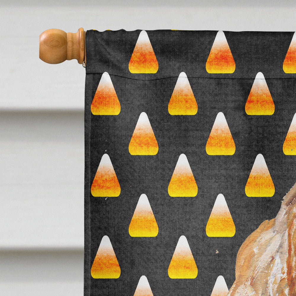 Buff Cocker Spaniel Candy Corn Halloween House Flag 28x40 Porch Sleeve Pole Decorative Outside Yard Banner Artwork Wall Hanging, Polyester
