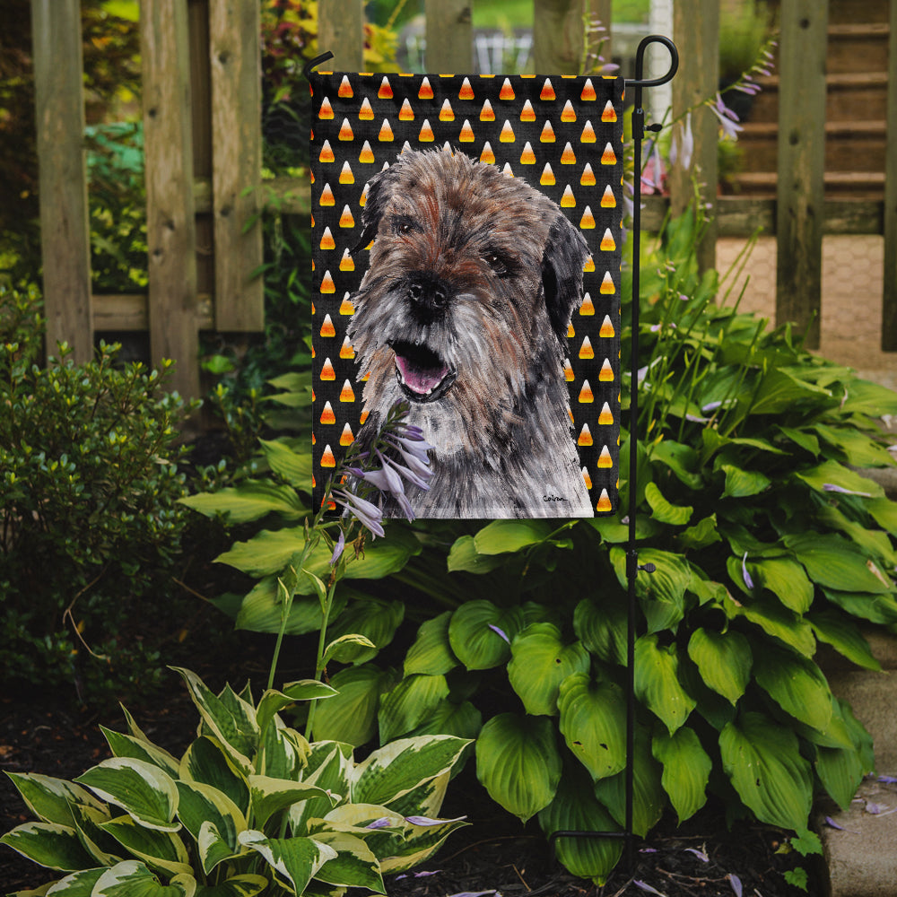 Border Terrier Candy Corn Halloween Garden Flag Mailbox Decorative Yard Banner Outside Patio Artwork for Flower Beds, Garden Size, Multicolor