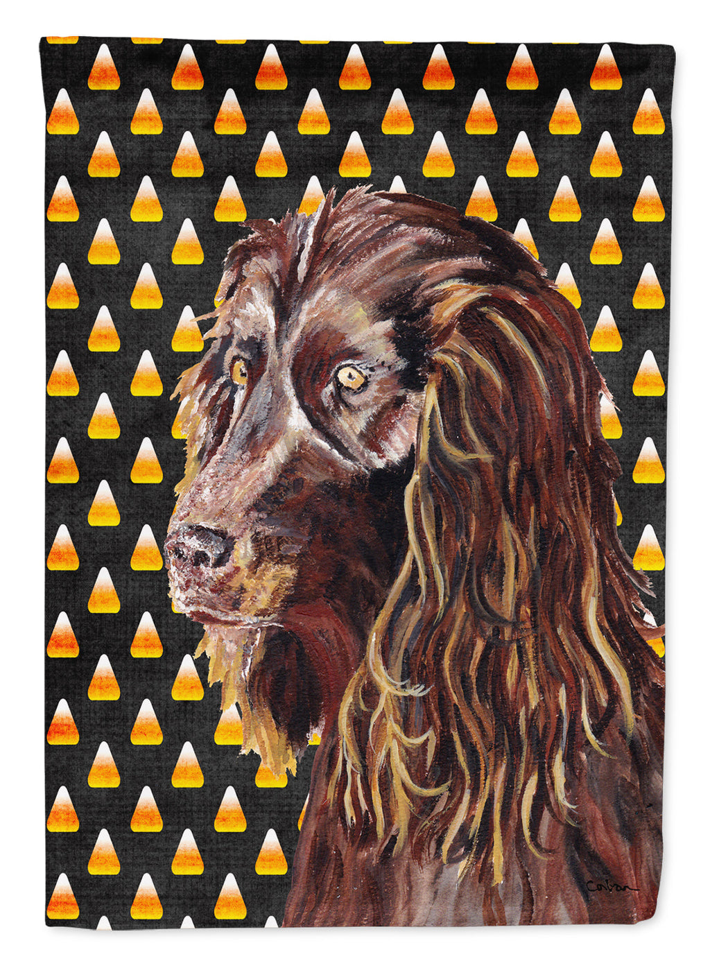 Boykin Spaniel Candy Corn Halloween Garden Flag Mailbox Decorative Yard Banner Outside Patio Artwork for Flower Beds, Garden Size, Multicolor