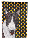 Bull Terrier Candy Corn Halloween Garden Flag Mailbox Decorative Yard Banner Outside Patio Artwork for Flower Beds, Garden Size, Multicolor