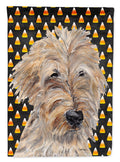 Golden Doodle Candy Corn Halloween Garden Flag Mailbox Decorative Yard Banner Outside Patio Artwork for Flower Beds, Garden Size, Multicolor