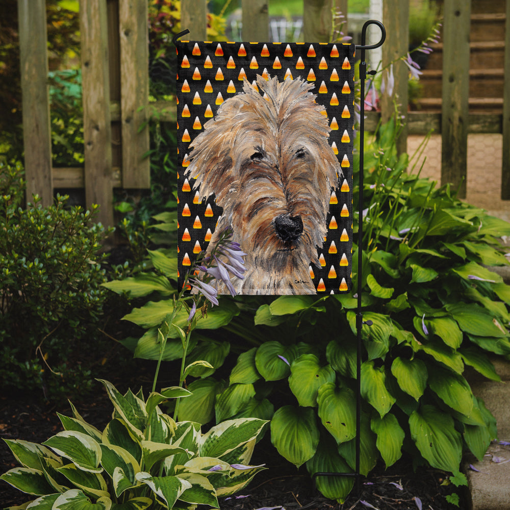 Golden Doodle Candy Corn Halloween Garden Flag Mailbox Decorative Yard Banner Outside Patio Artwork for Flower Beds, Garden Size, Multicolor
