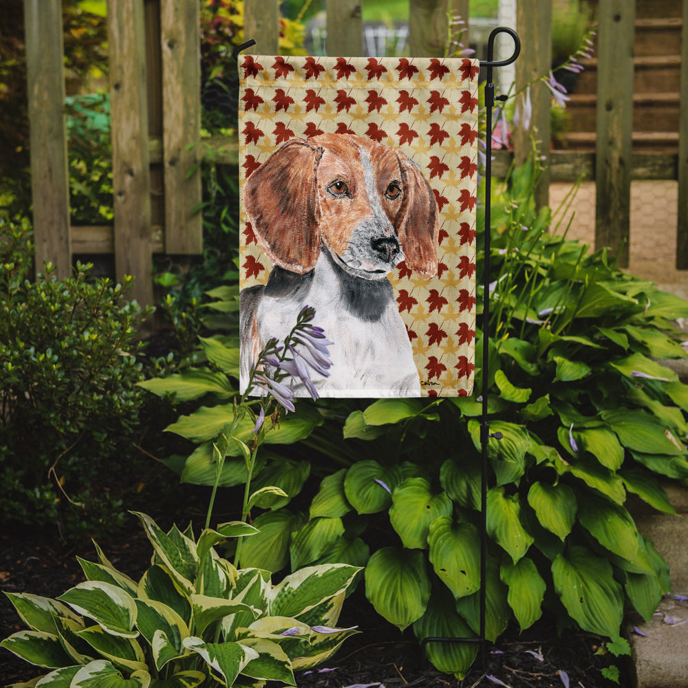 English Foxhound Fall Leaves Garden Flag Mailbox Decorative Yard Banner Outside Patio Artwork for Flower Beds, Garden Size, Multicolor