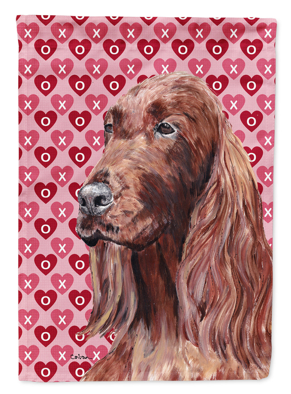 Irish Setter Hearts and Love Garden Flag Mailbox Decorative Yard Banner Outside Patio Artwork for Flower Beds, Garden Size, Multicolor