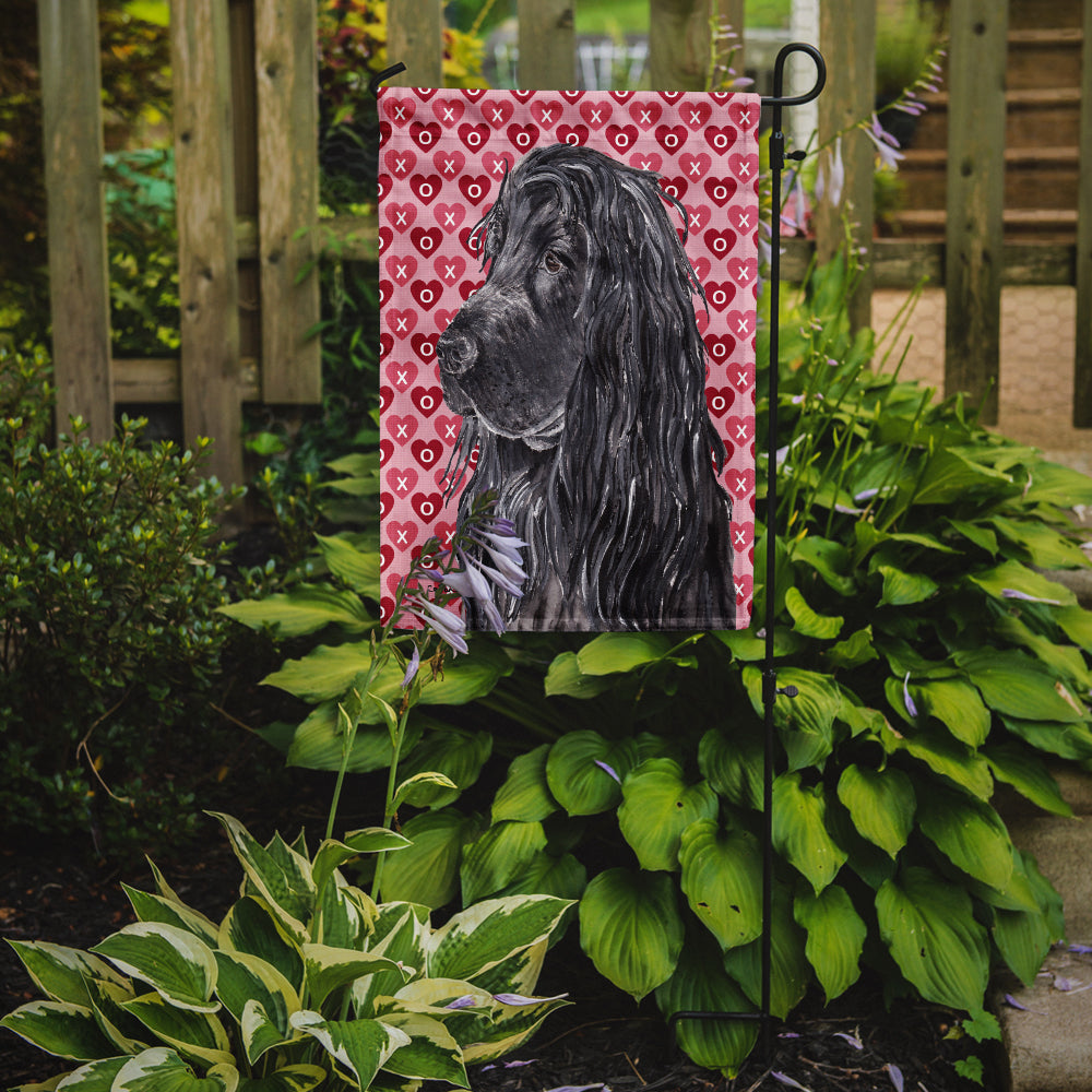 Black Cocker Spaniel Hearts and Love Garden Flag Mailbox Decorative Yard Banner Outside Patio Artwork for Flower Beds, Garden Size, Multicolor