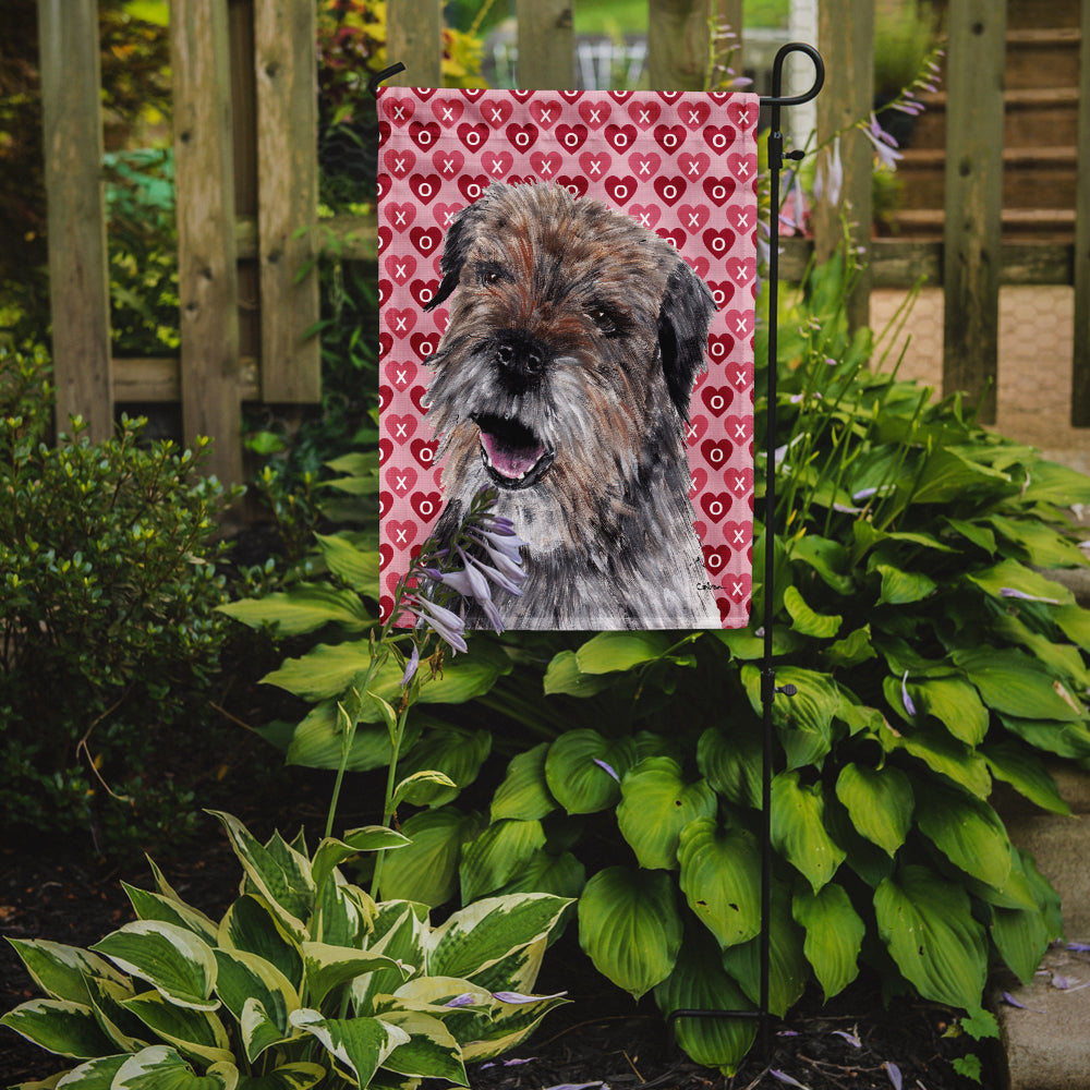 Border Terrier Hearts and Love Garden Flag Mailbox Decorative Yard Banner Outside Patio Artwork for Flower Beds, Garden Size, Multicolor