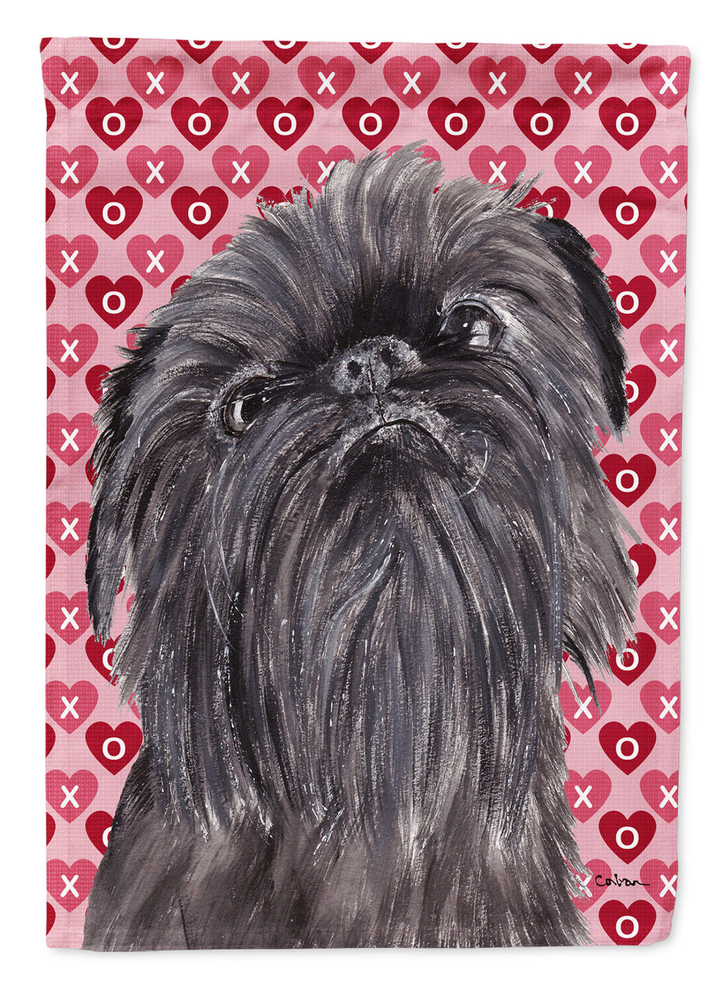 Brussels Griffon Hearts and Love Garden Flag Mailbox Decorative Yard Banner Outside Patio Artwork for Flower Beds, Garden Size, Multicolor