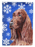 Irish Setter Winter Snowflakes Garden Flag Mailbox Decorative Yard Banner Outside Patio Artwork for Flower Beds, Garden Size, Multicolor