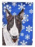 Bull Terrier Winter Snowflakes Garden Flag Mailbox Decorative Yard Banner Outside Patio Artwork for Flower Beds, Garden Size, Multicolor