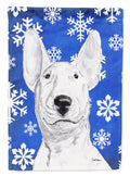 Bull Terrier Winter Snowflakes Garden Flag Mailbox Decorative Yard Banner Outside Patio Artwork for Flower Beds, Garden Size, Multicolor