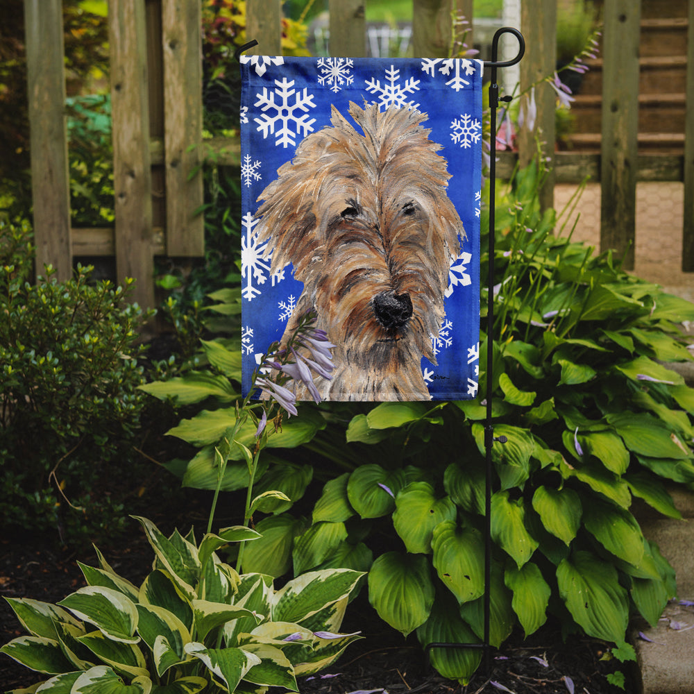 Golden Doodle Winter Snowflakes Garden Flag Mailbox Decorative Yard Banner Outside Patio Artwork for Flower Beds, Garden Size, Multicolor