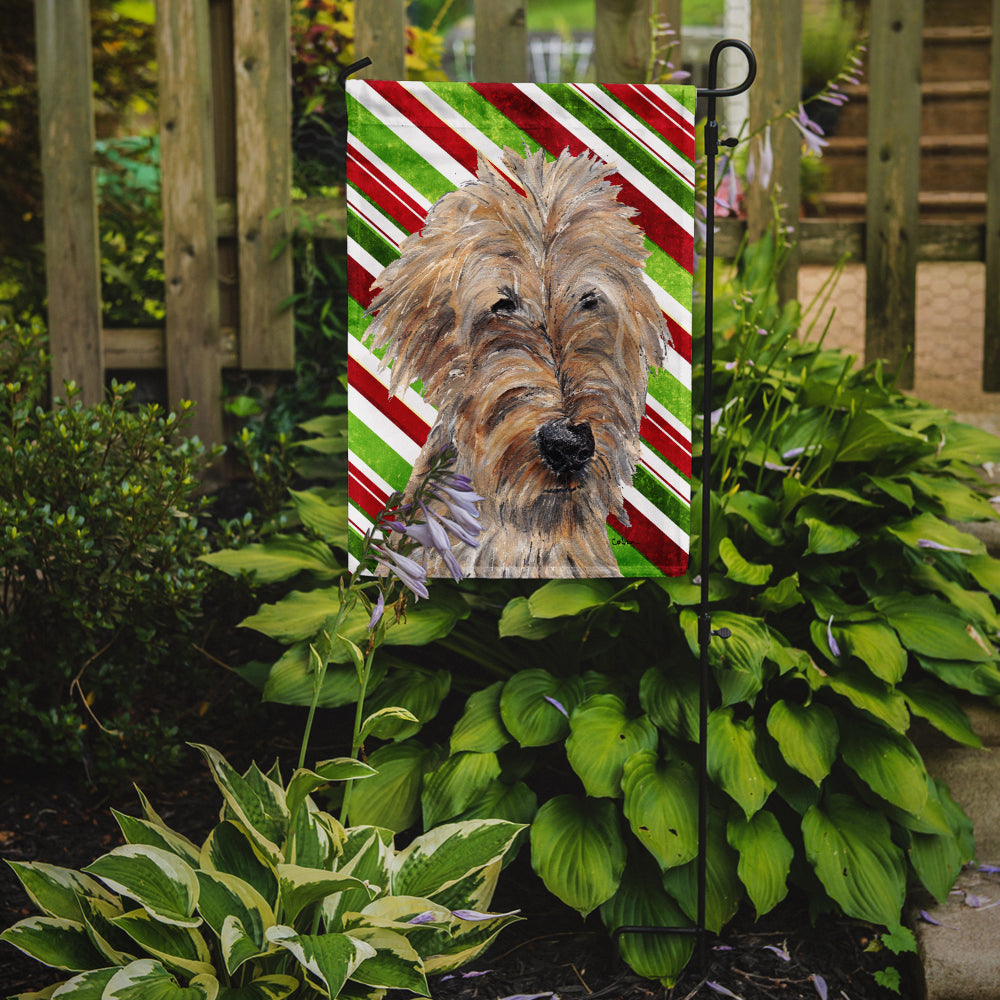 Golden Doodle Candy Cane Christmas Garden Flag Mailbox Decorative Yard Banner Outside Patio Artwork for Flower Beds, Garden Size, Multicolor