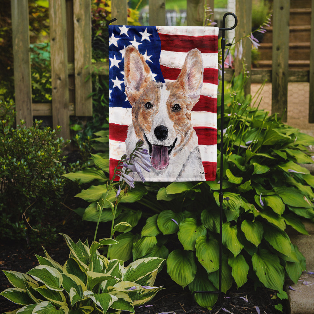 Cardigan Corgi with American Flag USA Garden Flag Mailbox Decorative Yard Banner Outside Patio Artwork for Flower Beds, Garden Size, Multicolor