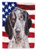 Blue Tick Coonhound with American Flag USA Garden Flag Mailbox Decorative Yard Banner Outside Patio Artwork for Flower Beds, Garden Size, Multicolor