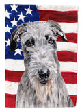 Scottish Deerhound with American Flag USA Garden Flag Mailbox Decorative Yard Banner Outside Patio Artwork for Flower Beds, Garden Size, Multicolor