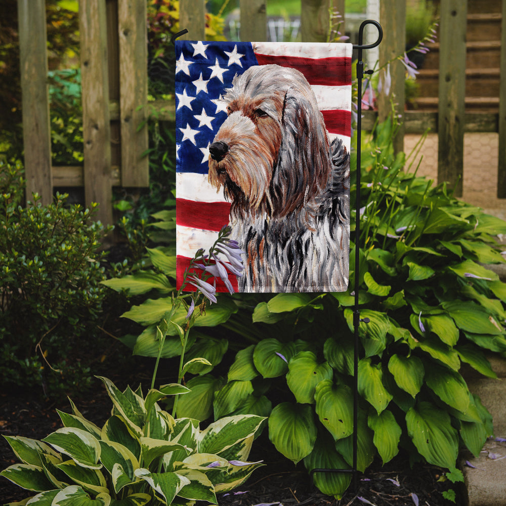Otterhound with American Flag USA Garden Flag Mailbox Decorative Yard Banner Outside Patio Artwork for Flower Beds, Garden Size, Multicolor