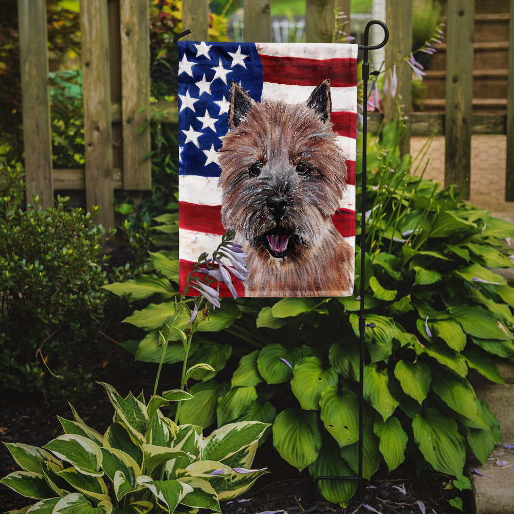 Norwich Terrier with American Flag USA Garden Flag Mailbox Decorative Yard Banner Outside Patio Artwork for Flower Beds, Garden Size, Multicolor
