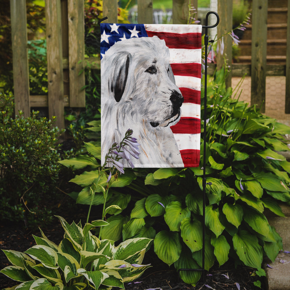 Great Pyrenees with American Flag USA Garden Flag Mailbox Decorative Yard Banner Outside Patio Artwork for Flower Beds, Garden Size, Multicolor