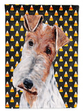 Wire Fox Terrier Candy Corn Halloween Garden Flag Mailbox Decorative Yard Banner Outside Patio Artwork for Flower Beds, Garden Size, Multicolor