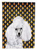 White Toy Poodle Candy Corn Halloween Garden Flag Mailbox Decorative Yard Banner Outside Patio Artwork for Flower Beds, Garden Size, Multicolor