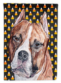 Staffordshire Bull Terrier Staffie Candy Corn Halloween Garden Flag Mailbox Decorative Yard Banner Outside Patio Artwork for Flower Beds, Garden Size, Multicolor