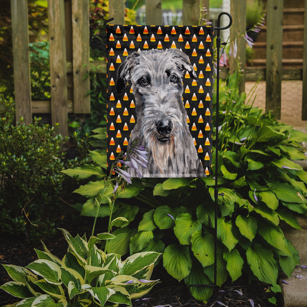 Scottish Deerhound Candy Corn Halloween Garden Flag Mailbox Decorative Yard Banner Outside Patio Artwork for Flower Beds, Garden Size, Multicolor