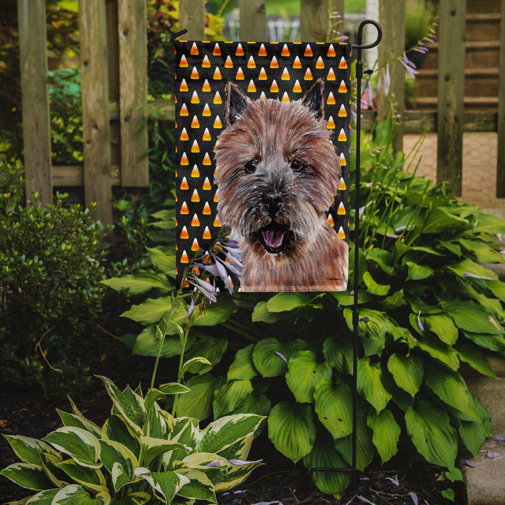 Norwich Terrier Candy Corn Halloween Garden Flag Mailbox Decorative Yard Banner Outside Patio Artwork for Flower Beds, Garden Size, Multicolor
