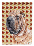 Shar Pei Fall Leaves Garden Flag Mailbox Decorative Yard Banner Outside Patio Artwork for Flower Beds, Garden Size, Multicolor