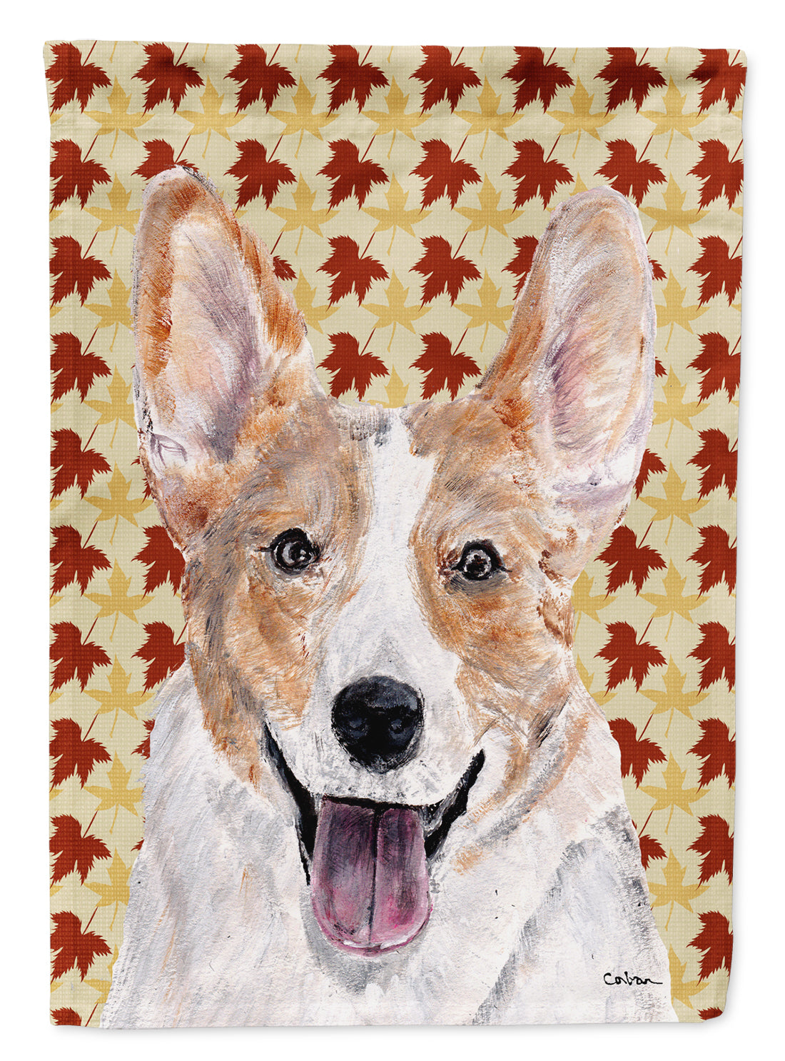 Cardigan Corgi Fall Leaves Garden Flag Mailbox Decorative Yard Banner Outside Patio Artwork for Flower Beds, Garden Size, Multicolor