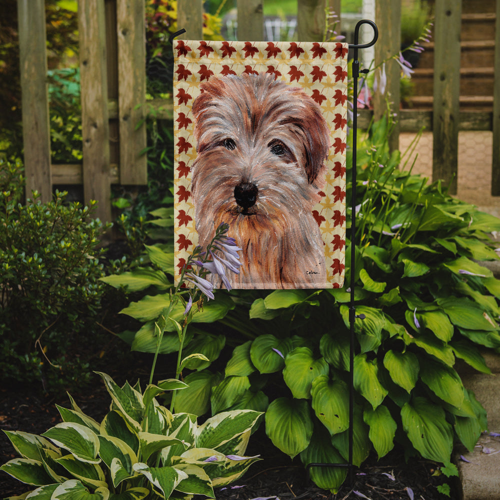 Norfolk Terrier Fall Leaves Garden Flag Mailbox Decorative Yard Banner Outside Patio Artwork for Flower Beds, Garden Size, Multicolor
