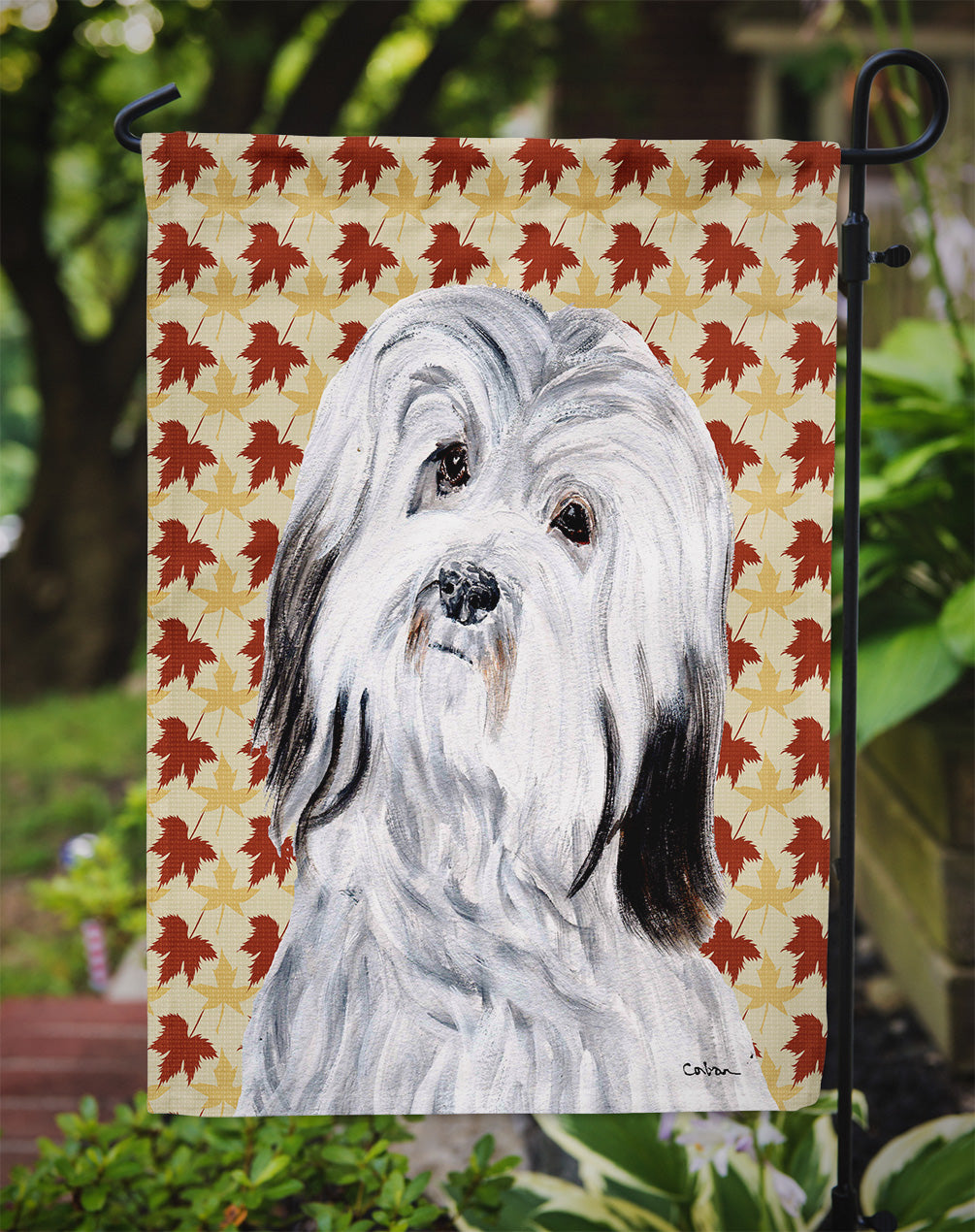 Havanese Fall Leaves Garden Flag Mailbox Decorative Yard Banner Outside Patio Artwork for Flower Beds, Garden Size, Multicolor