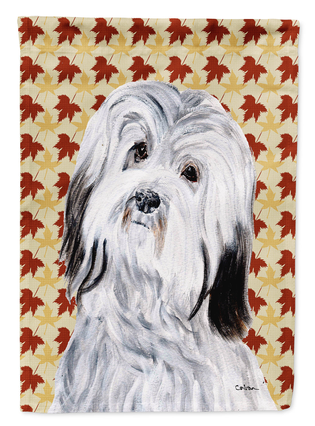 Havanese Fall Leaves Garden Flag Mailbox Decorative Yard Banner Outside Patio Artwork for Flower Beds, Garden Size, Multicolor