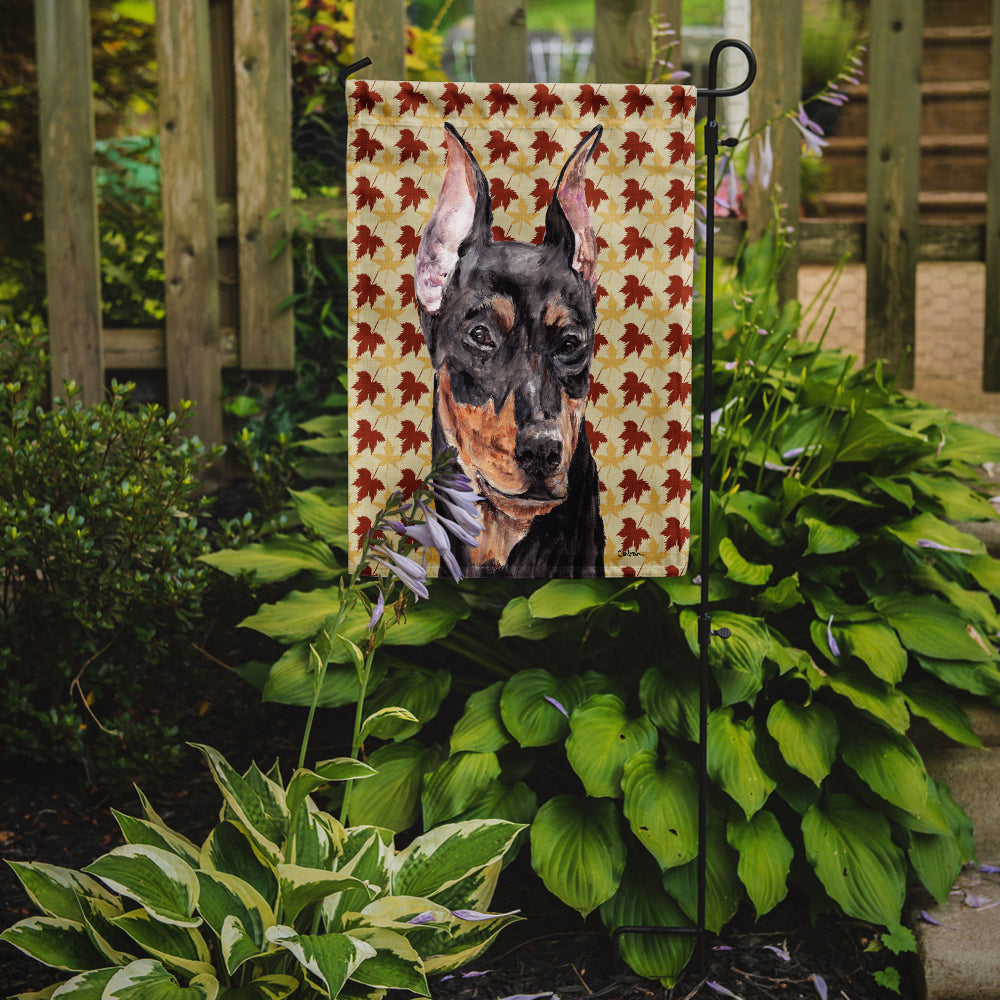 German Pinscher Fall Leaves Garden Flag Mailbox Decorative Yard Banner Outside Patio Artwork for Flower Beds, Garden Size, Multicolor