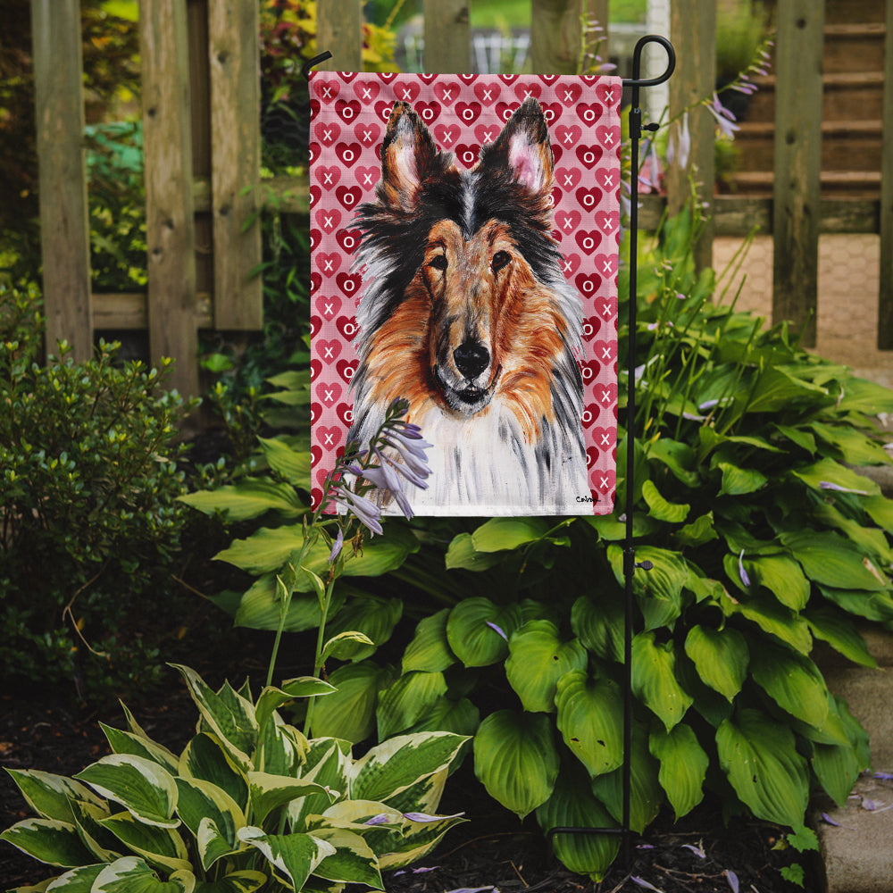 Collie Hearts and Love Garden Flag Mailbox Decorative Yard Banner Outside Patio Artwork for Flower Beds, Garden Size, Multicolor
