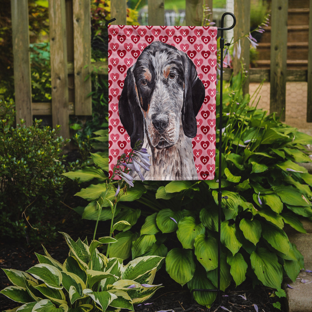 Blue Tick Coonhound Hearts and Love Garden Flag Mailbox Decorative Yard Banner Outside Patio Artwork for Flower Beds, Garden Size, Multicolor