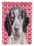 Blue Tick Coonhound Hearts and Love Garden Flag Mailbox Decorative Yard Banner Outside Patio Artwork for Flower Beds, Garden Size, Multicolor