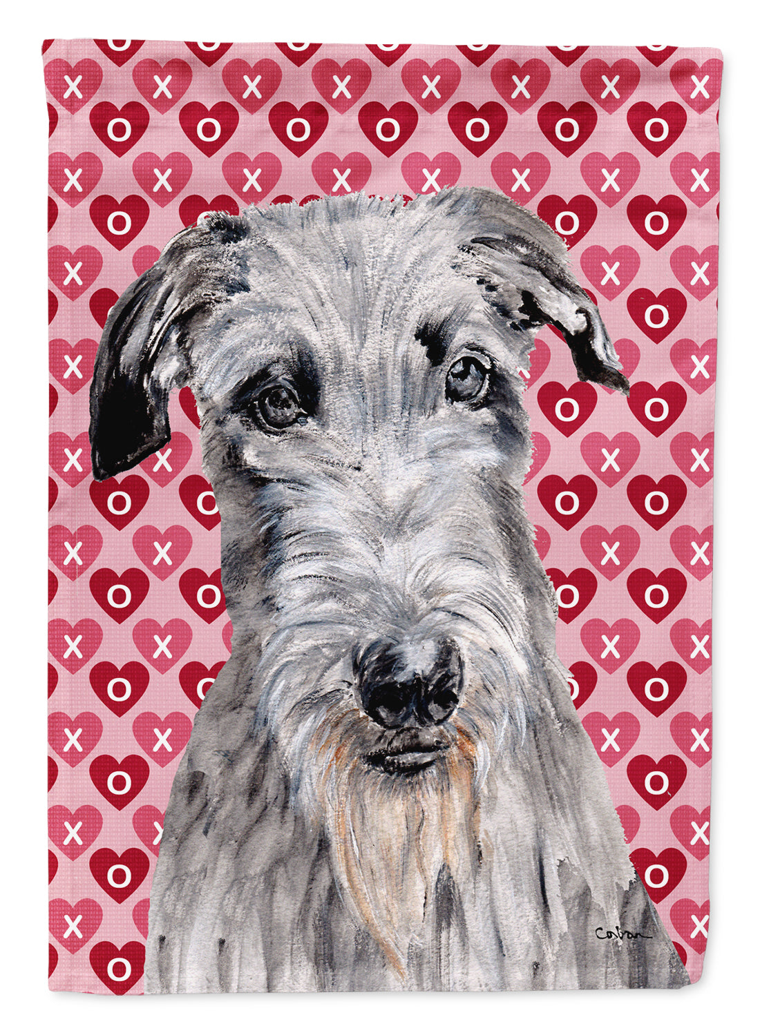 Scottish Deerhound Hearts and Love Garden Flag Mailbox Decorative Yard Banner Outside Patio Artwork for Flower Beds, Garden Size, Multicolor