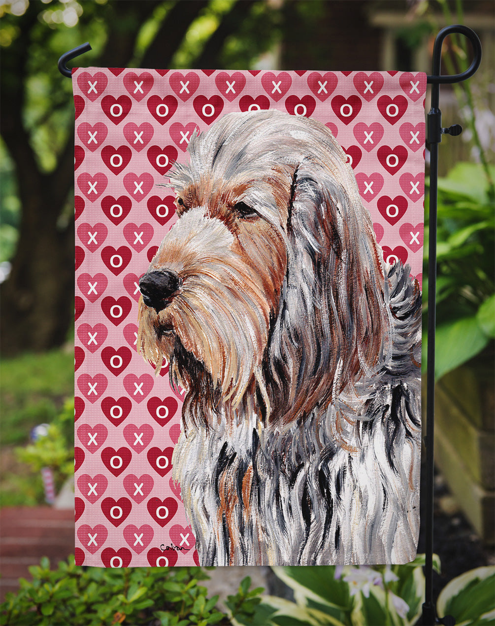 Otterhound Hearts and Love Garden Flag Mailbox Decorative Yard Banner Outside Patio Artwork for Flower Beds, Garden Size, Multicolor