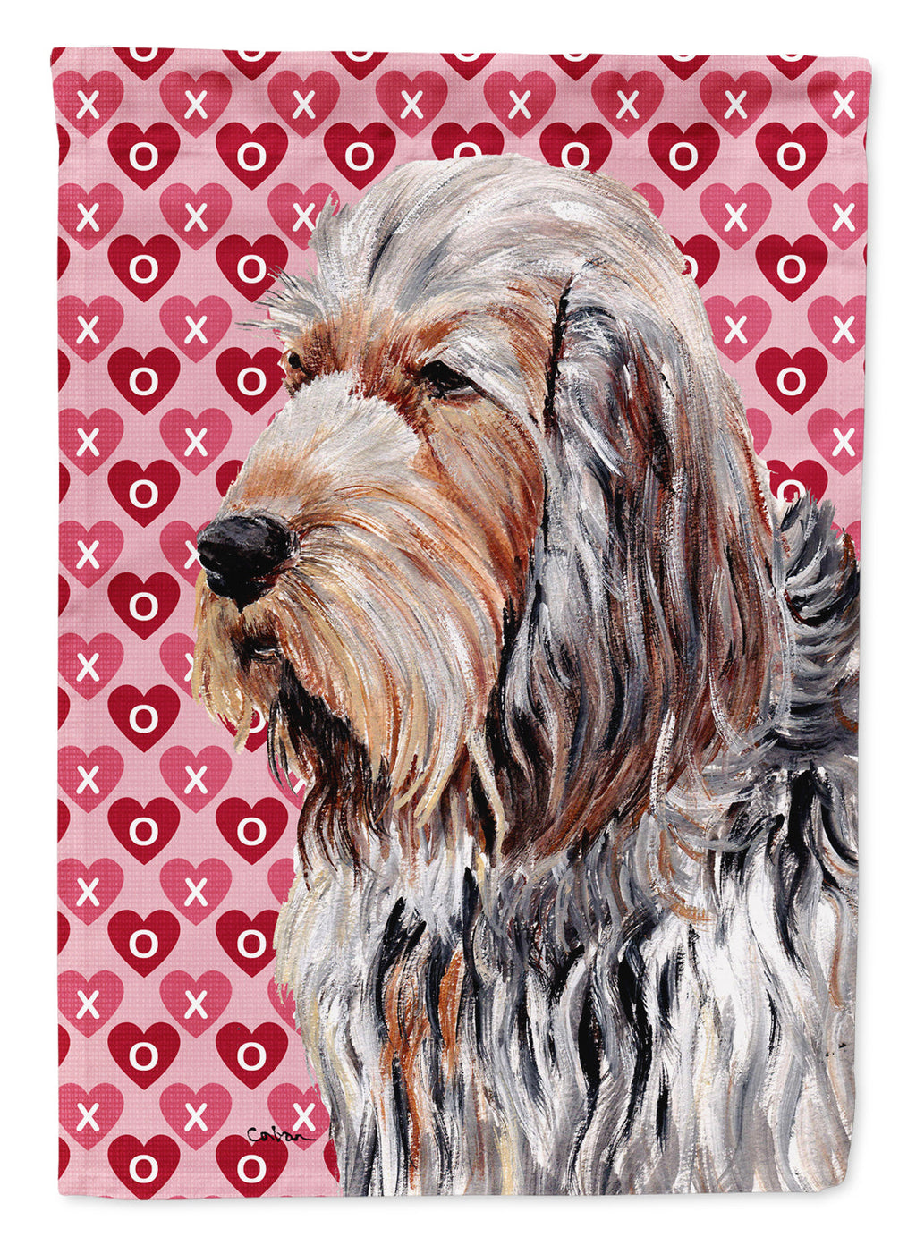 Otterhound Hearts and Love Garden Flag Mailbox Decorative Yard Banner Outside Patio Artwork for Flower Beds, Garden Size, Multicolor