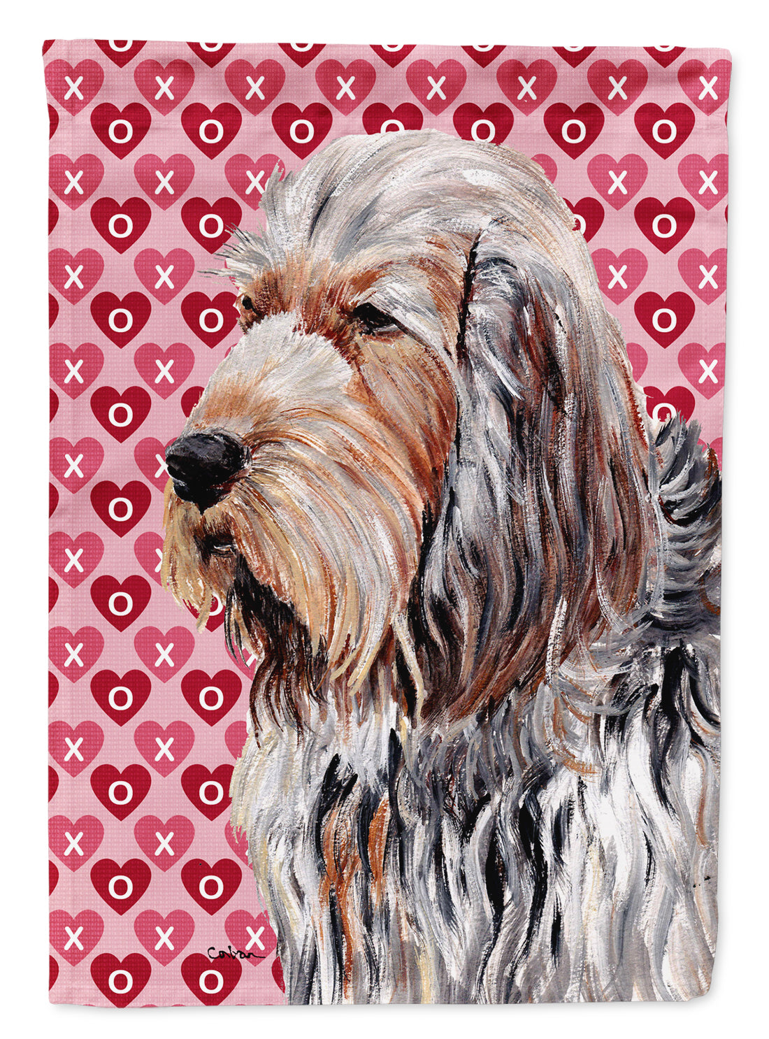 Otterhound Hearts and Love Garden Flag Mailbox Decorative Yard Banner Outside Patio Artwork for Flower Beds, Garden Size, Multicolor