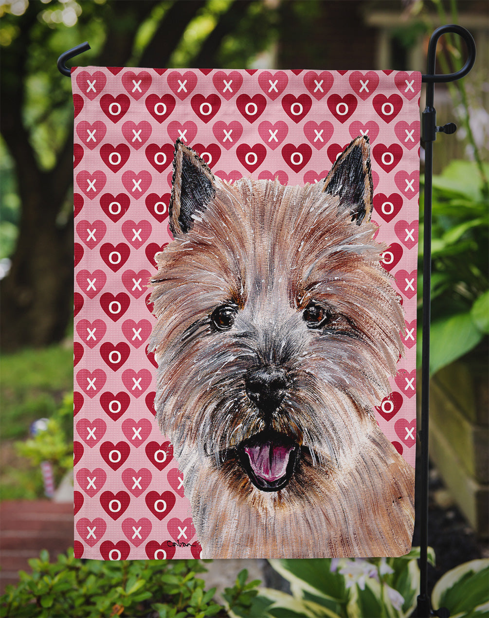 Norwich Terrier Hearts and Love Garden Flag Mailbox Decorative Yard Banner Outside Patio Artwork for Flower Beds, Garden Size, Multicolor
