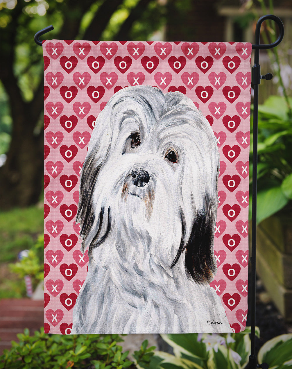 Havanese Hearts and Love Garden Flag Mailbox Decorative Yard Banner Outside Patio Artwork for Flower Beds, Garden Size, Multicolor