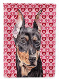 German Pinscher Hearts and Love Garden Flag Mailbox Decorative Yard Banner Outside Patio Artwork for Flower Beds, Garden Size, Multicolor