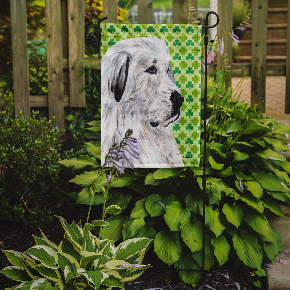 Great Pyrenees Lucky Shamrock St. Patrick's Day Garden Flag Mailbox Decorative Yard Banner Outside Patio Artwork for Flower Beds, Garden Size, Multicolor