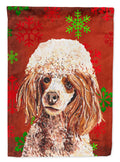 Red Miniature Poodle Red Snowflakes Holiday Garden Flag Mailbox Decorative Yard Banner Outside Patio Artwork for Flower Beds, Garden Size, Multicolor