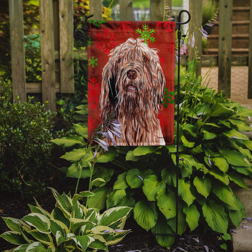 Otterhound Red Snowflakes Holiday Garden Flag Mailbox Decorative Yard Banner Outside Patio Artwork for Flower Beds, Garden Size, Multicolor