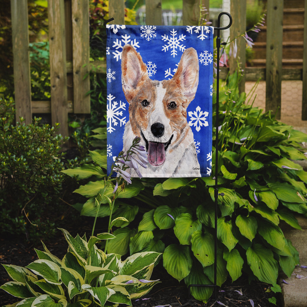 Cardigan Corgi Winter Snowflakes Garden Flag Mailbox Decorative Yard Banner Outside Patio Artwork for Flower Beds, Garden Size, Multicolor